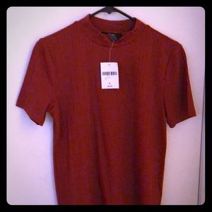 Rust colored turtle neck tee